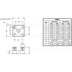 Brugcel GBPC3508 Taiwan Semiconductors Afmetingen