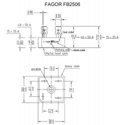 Brugcel FB2506  Fagor Electronica Afmetingen
