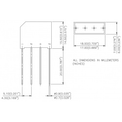Brugcel 2KBB10 IR Afmetingen