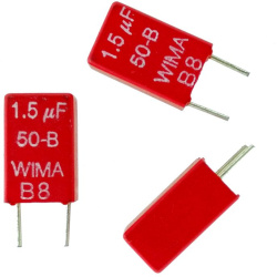 1.5uF 20% 50V MKS2  Condensator WIMA