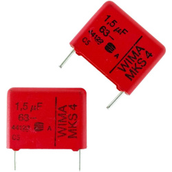 1.5uF 20% 63V MKS4  Condensator WIMA
