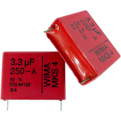 3.3uF 10% 250V MKS4  Condensator WIMA