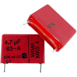 4.7uF 10% 63V MKS4  Condensator WIMA