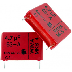 4.7uF 20% 63V MKS4  Condensator WIMA