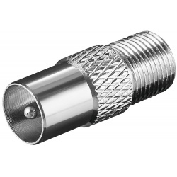 F-contra - IEC male steker (IEC-zijde)
