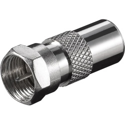 F-connecor male – IEC male steker f-zijde