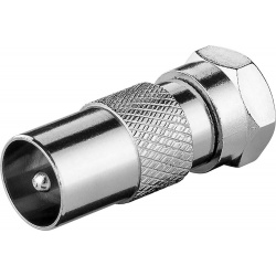 F-connecor male – IEC male steker IEC-zijde