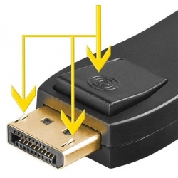 Verloopsteker HDMI female - DisplayPort male detail