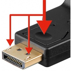 Verloopsteker DisplayPort-VGA female detail