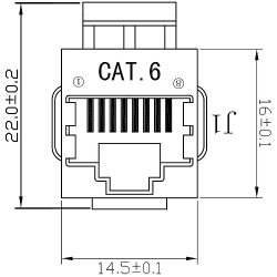 Keystone koppelstuk RJ45-RJ45 CAT6 Detail_1