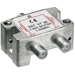 TV verdeler 2 voudig F connector 