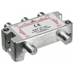 TV verdeler 4 voudig F connector