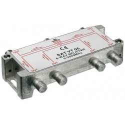 TV verdeler 6 voudig F connector