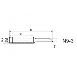 Soldeerstift 3.0mm schuin VTSS230 01