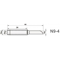 Soldeerstift 4.0mm schuin VTSS230 01