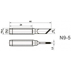 Soldeerstift 5.0mm beitel VTSS230 01