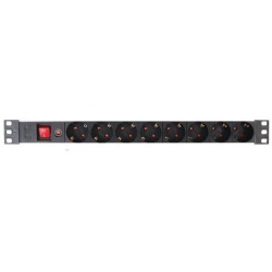 Stekkerdoos 8 voudig 19 inch top