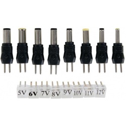 Laptop netvoeding 5-12V DC/60 Watt Stekkers
