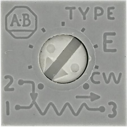 Allen Bradley 500 Ohm Cermet Instelpotmeter Liggend Vierkant