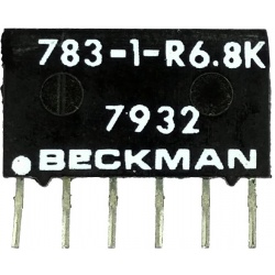6K8Ω SIL6 Weerstandsnetwerk Bussed 5R+1 Common