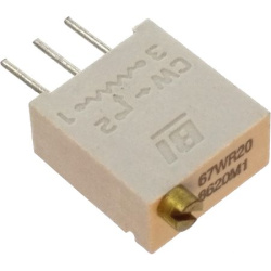 20 Ohm Cermet Multiturn Potmeter Top Adjust SIL