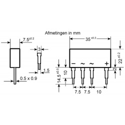 Brugcel B80C3200-2200 Thomson CSF Afmetingen