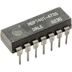 4K7Ω DIL14 Weerstandsnetwerk Bussed 13R+1 Common Dale