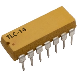 100Ω DIL14 Weerstandsnetwerk Isolated 7R