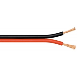Luidsprekerkabel 2x 0.5 mm² 100M rood/zwart
