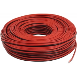 Luidsprekerkabel 2x 0.5 mm² 100M rood/zwart