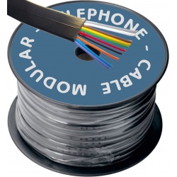 Modulaire kabel 10 ad. zwart 100M