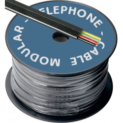 Modulaire kabel 4 ad. zwart 100M
