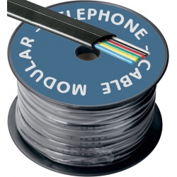 Modulaire kabel 6 ad. zwart 100M