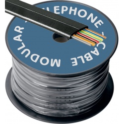 Modulaire kabel 8 ad. zwart 100M