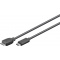 USB 3.0 kabel B micro male - C male 60cm